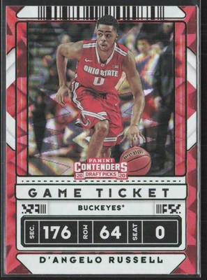 2020 Contenders Draft D'Angelo Russell Green Explosion Ohio State Buckeyes (A2)