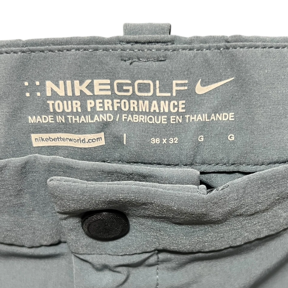 NIKE Mens Golf Tour Performance Pants Size 36x32 Stretch Water Repellent Gray - Image 4 of 4
