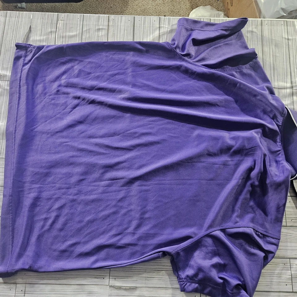 Camisa Polo Etonic Para Hombre Grande Púrpura Golf Rendimiento Absorbe Humedad Atlética Foto 4 de 4