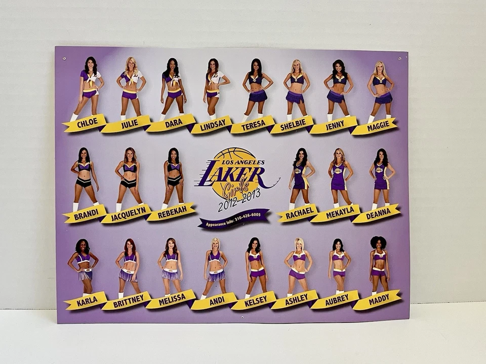 Los Angeles Lakers 2012-2013 Laker Girls 2-Sided Color Team Photo Poster 8.5x11” - Image 2 of 4