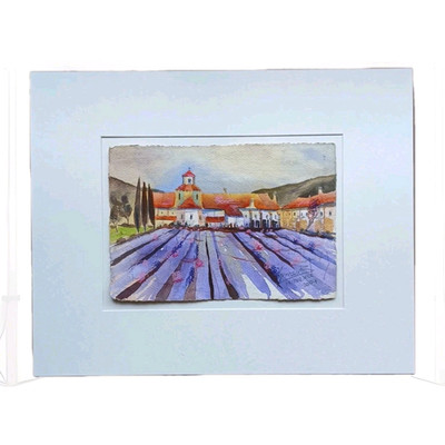 Original Aquarell 'Provence' 40x50 cm   Handmade   Bernhard Gerner Unikat