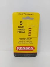 Ronson Lighter Flints Carded 5 New Old Stock Zippo Scripto Fits All Lighters