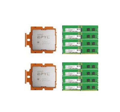 AMD EPYC 9274f 24c/48t 4.05ghz SKhynix 256GB RAM EC8 RDIMM 2Rx8 DDR5 PC5-4800B
