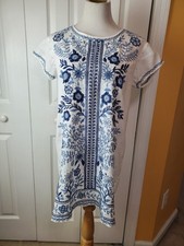 Johnny Was Lei Lei Peasant Tunic Dress Size Small