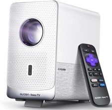 Aurzen Roku TV Smart Video Projector 1080P FHD Dolby Bluetooth 5G WiFi Netflix