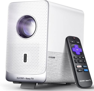 #ad Aurzen Roku TV Smart Video Projector 1080P FHD Dolby Bluetooth 5G WiFi Netflix $58.59