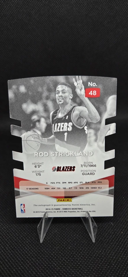 2014-15 Donruss - Elite Status Signatures Rod Strickland #48 Red Die-Cut 12/99 ! - Image 2 of 2