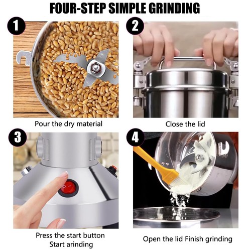 Grain Grinder Mill 150g Electric Stainless Steel Grain Grinder 850W High-spee... - Picture 4 of 6