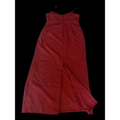 Abito TOCCIN × Rent the Runway Merlot rosso scollo a V con spalline taglia 14 formale - Foto 10 di 13