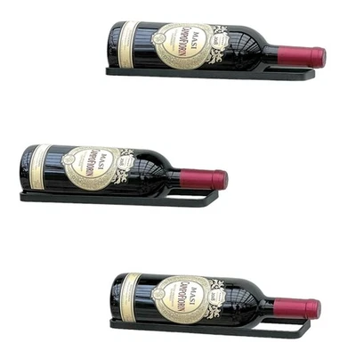 Weinregal Metall Schwarz 96419 3er Set Weinhalter Weinflaschen Flaschen Halter - Bild 1 von 4