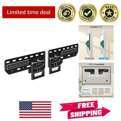 Ultra Slim TV Wall Mount 42-100 inch, 0.31  Low Profile Bracket, 176 lbs Support