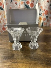 NIB Tipperary Irish Crystal Candle Stick Holders 4” Pair Tapered