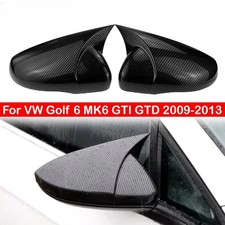 2X Kleben Spiegelkappen Gehäuse Carbon Optik Für Golf MK6 2009–2013 Touran 10–15