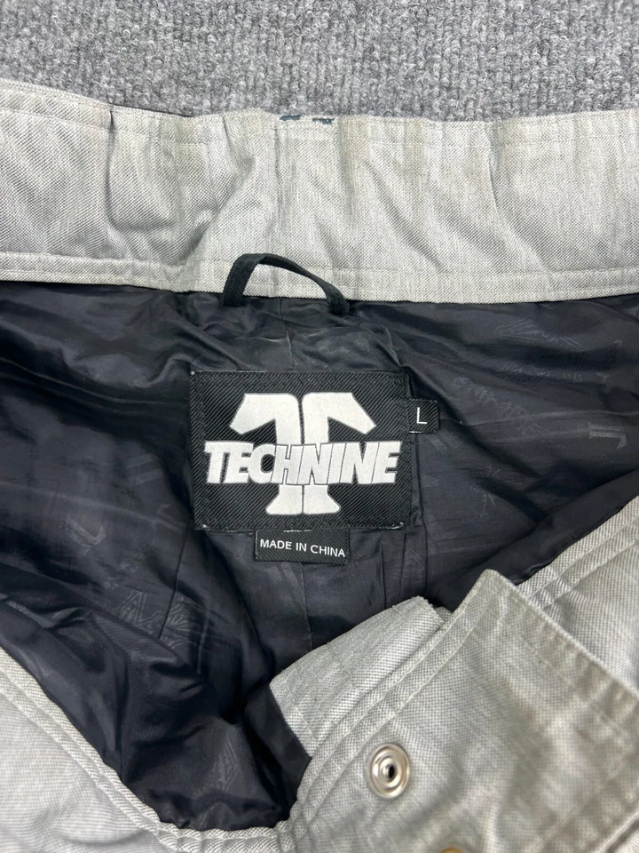 Technine Snowboard Pants Men's Large Gray Belted Waterproof Pockets - Image 3 of 4