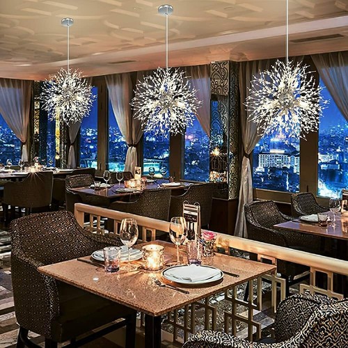 Modern Crystal Chandeliers Firework Semi Flush Mount Ceiling Lights for Bedroom - Picture 10 of 20