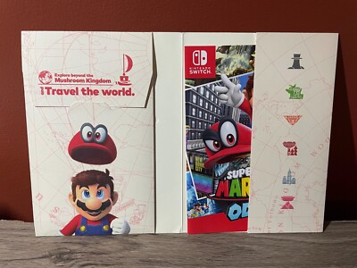 SUPER MARIO ODYSSEY (Switch) Nintendo, w/ Strategy Guide, Promo
