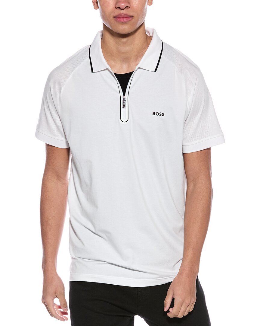 Мужская рубашка поло Boss Hugo Boss Philix Slim Fit на молнии 14 15190₽