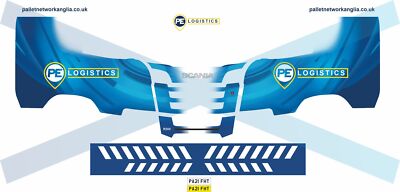1.76 PE Logistics decals for Oxford Diecast R series Scania