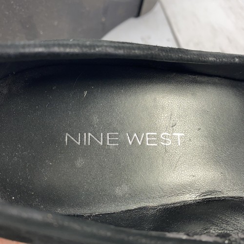 Nine West Black Suede Leather Loafer Wedges Heels Shoes Women’s Size 7 - Picture 10 of 12
