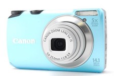 Canon PowerShot A3200 IS 14.1MP Digital Point  Shoot Camera Blue JAPAN