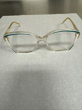 Ro Don Vintage Made In Italy Eyeglasses Frames Clear White And Green