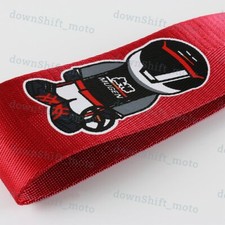 Red High Strength Mugen Tow Strap Front Rear Bumper Towing Hook For Honda Acura