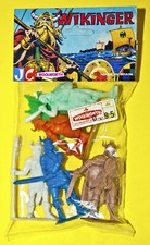 5 JECSAN WIKINGER FIGUREN 1970er zum Teil marmoriert HEINERLE MANURBA ELASTOLIN