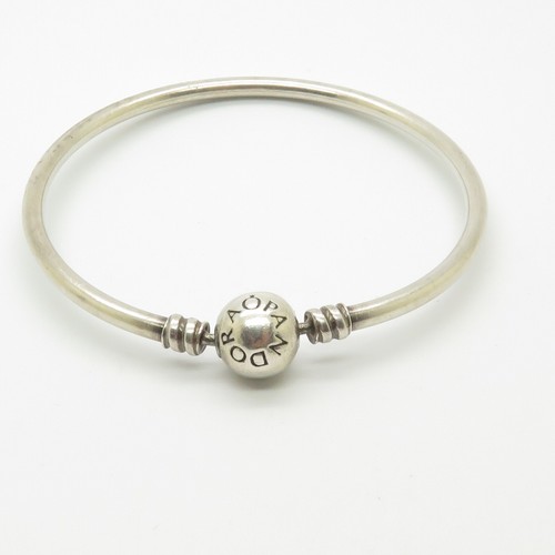 Pandora Sterling Silver Moments Bangle Bracelet 6 ½”