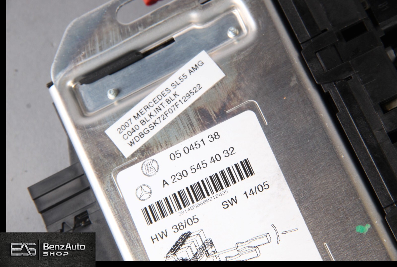 03-12 Mercedes R230 SL550 SL500 SL55 AMG Rear SAM Fuse Box Relay Module OEM