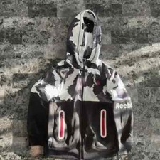 Reebok Boys' Full Zip Hooded Camo Jacket Size 7 Reebok