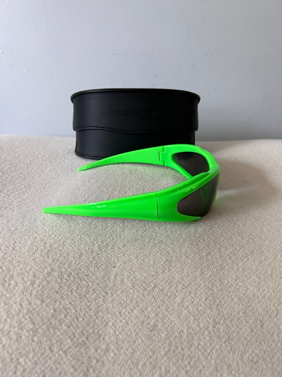 Balenciaga Reverse Xpander Wrap Sunglasses - Green - NEW | eBay
