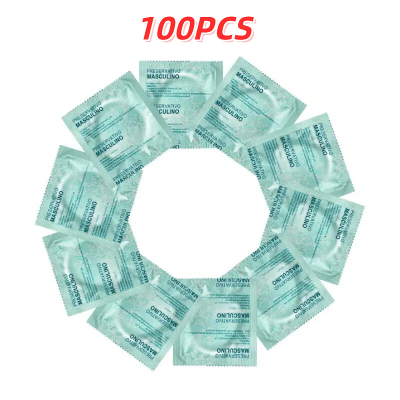 100 Teile/ Satz Ultradünne natürliche Latex Kondome Super elastische Sexprodukte 100 Teile/ Satz Ultradünne natürliche Latex Kondome Super elastische Sexprodukte