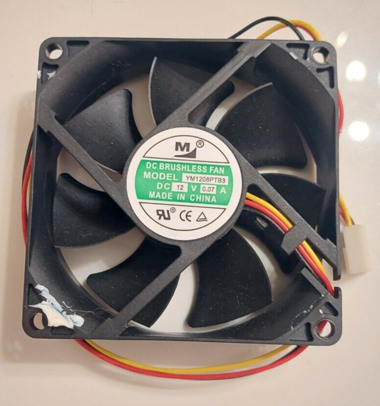 12V YM YM1208PTB3 M Fan 0.07A 80x80x25mm 4pin Computer case Side PC DC Brushless