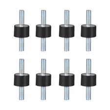 8pcs Rubber Vibration Isolator Mounts Shock Absorber M5  x12mm Studs