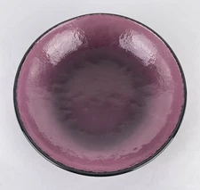 Fire & Light Recycled Glass 9" Pasta Bowl Grape #2