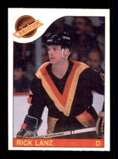 1985-86 O-Pee-Chee #197 Rick Lanz - Crease Free