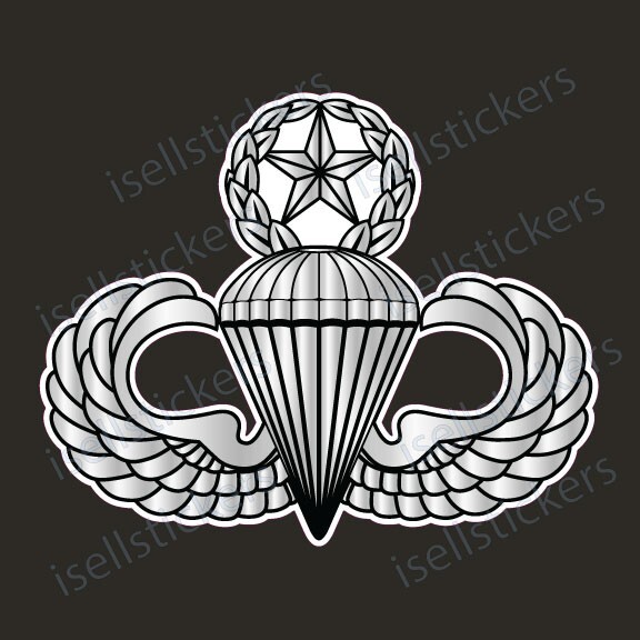 AR-2365 US Army Master Parachutist Badge Jump Wings Bumper Sticker