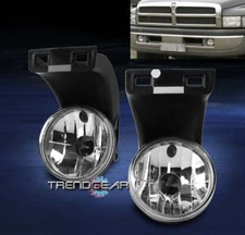 FOR 1994-2001 RAM 1500 2500 3500 PICKUP BUMPER DRIVING FOG LIGHTS LAMPS CHROME