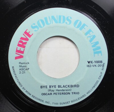 Jazz 45 Oscar Peterson Trio - Bye Bye Blackbird / Golden Striker On Mgm Records