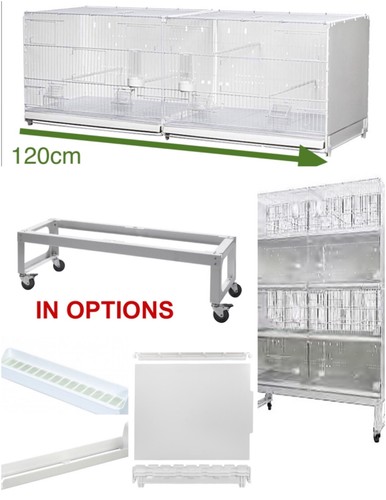 Commercial Bird Cage Options Reference: 120Cm Finch Canary Budgie Plastic Double Bird Breeding Cages Divider