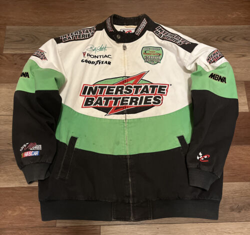 VTG Labonte XL Joe Gibbs  NASCAR Interstate Batteries Race Jacket - Afbeelding 1 van 12