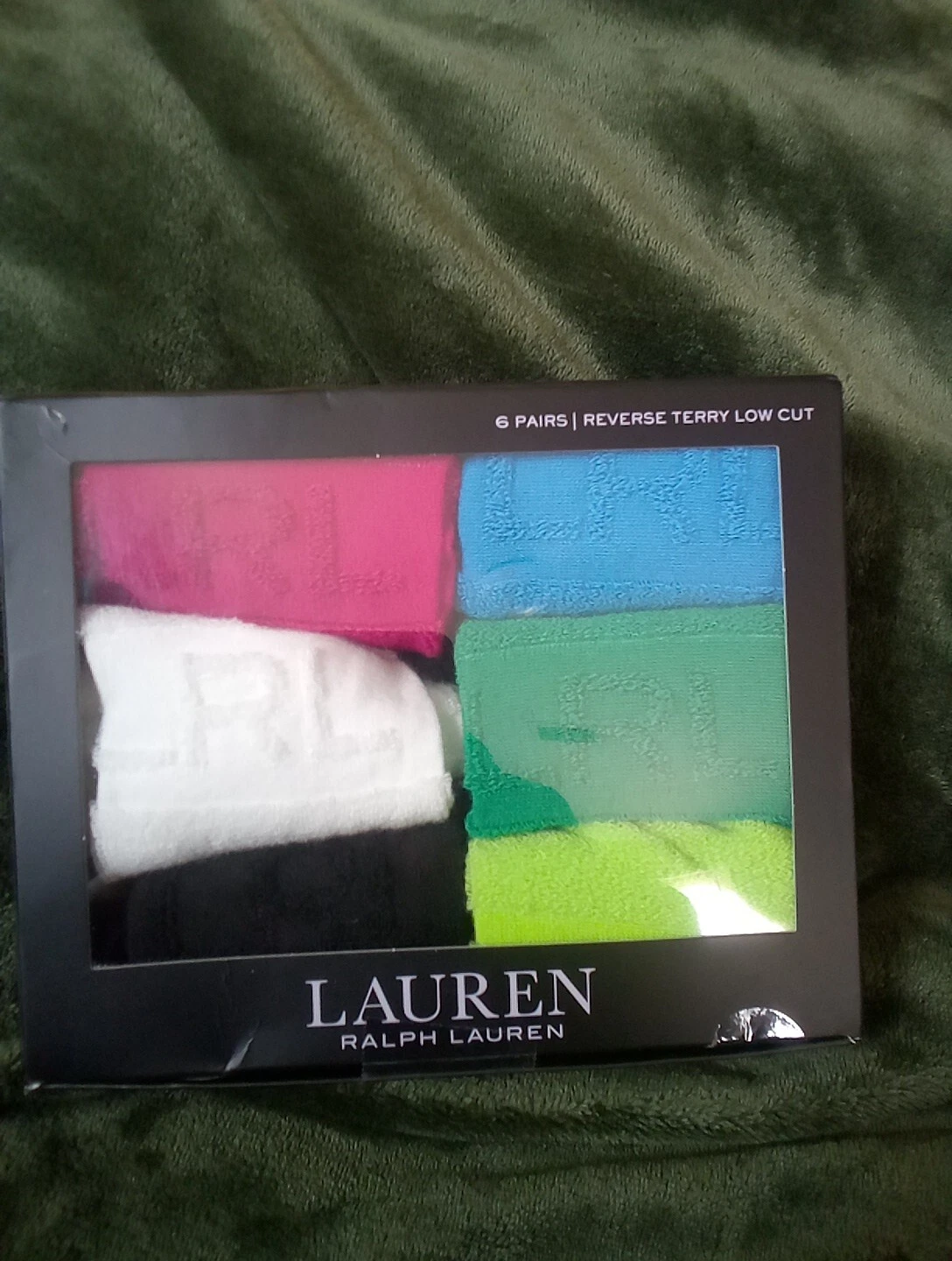 6 Pairs Reverse Terry Low Cut Lauren Ralph Lauren Women's Socks