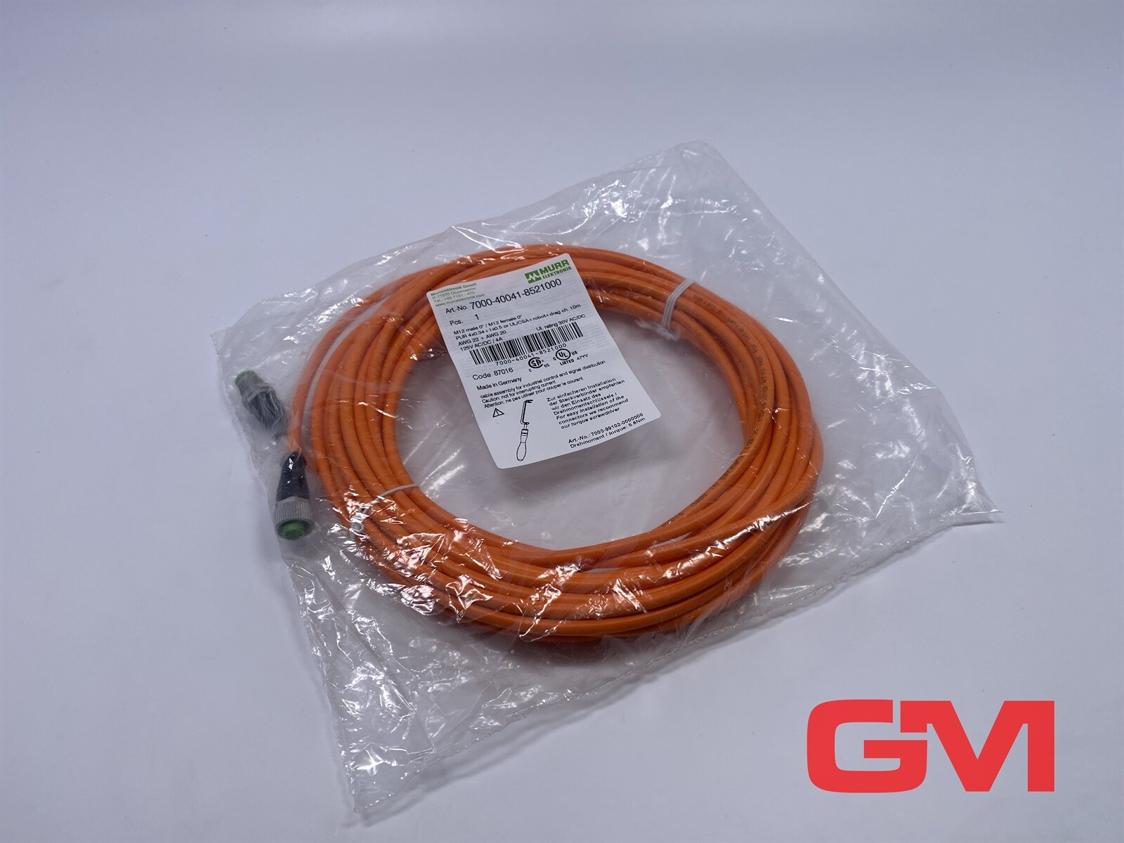 Murr Cable 7000-40041-8521000 Cable PUR 4x0.34+1x0.5 or UL/CSA+Robot+Drag Ch.