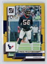 Christian Kirksey 2022 Donruss Football #45 Premium Press Proof Gold