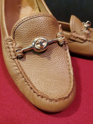 Coach Women’s Arlene SZ 9 B Leather Turnlock Leather Driving Moccasins Loafers - Picture 2 of 13