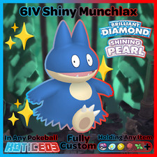 ✨ Shiny MUNCHLAX 6IV ✨ Pokemon Brilliant Diamond and Shining Pearl 🚀+MasterBall
