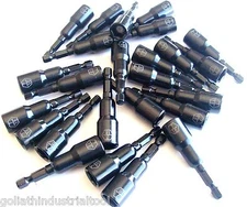 10 GOLIATH INDUSTRIAL LASER ETCHED 7/16" IMPACT MAGNETIC NUT SETTERS IMNS716
