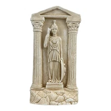 Athena Minerva Greek Roman Goddess Wall Décor Hard Plaster Relief 10.25 in