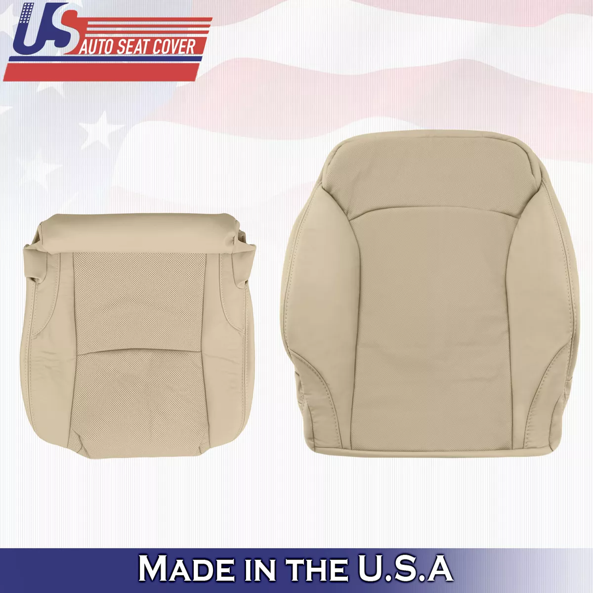 2006 to 2013 For Lexus IS250 IS350 Driver Top & Bottom Leather Seat Covers  Tan