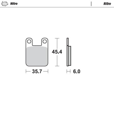 Moto Master Front Brake pads Nitro For PUCH Cobra 75 1985-1992